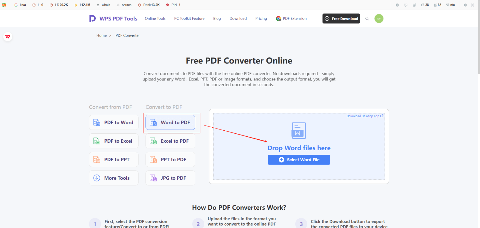 selecciona word a pdf