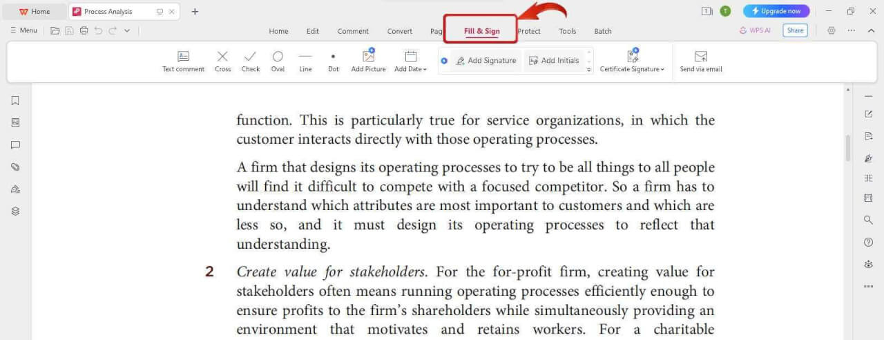 WPS PDF 填寫與簽名