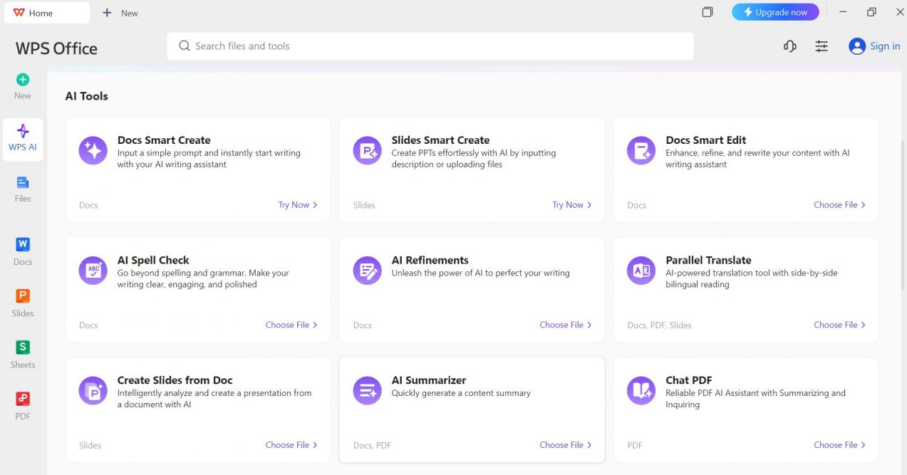 WPS AI tools
