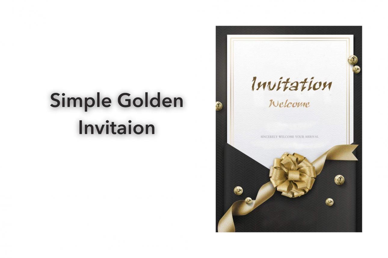 Simple Golden Invitation Template