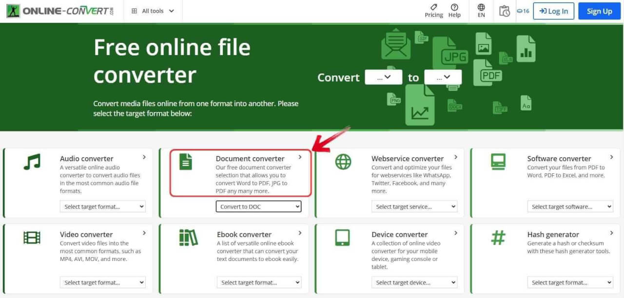  Nepoznato Datotečni nastavak u .DOC pretvarač