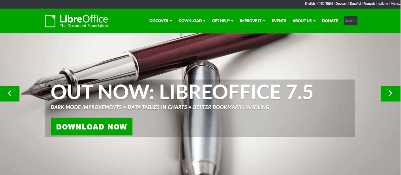 موقع LibreOffice