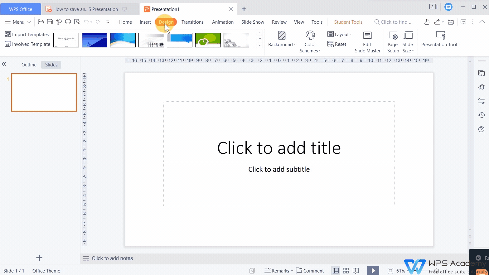 How to save and quickly use the local templates in WPS Presentation | WPS  Office Academy