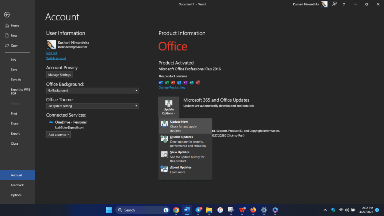 تحديث Microsoft Office