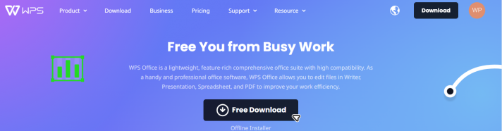 WPS Office download button