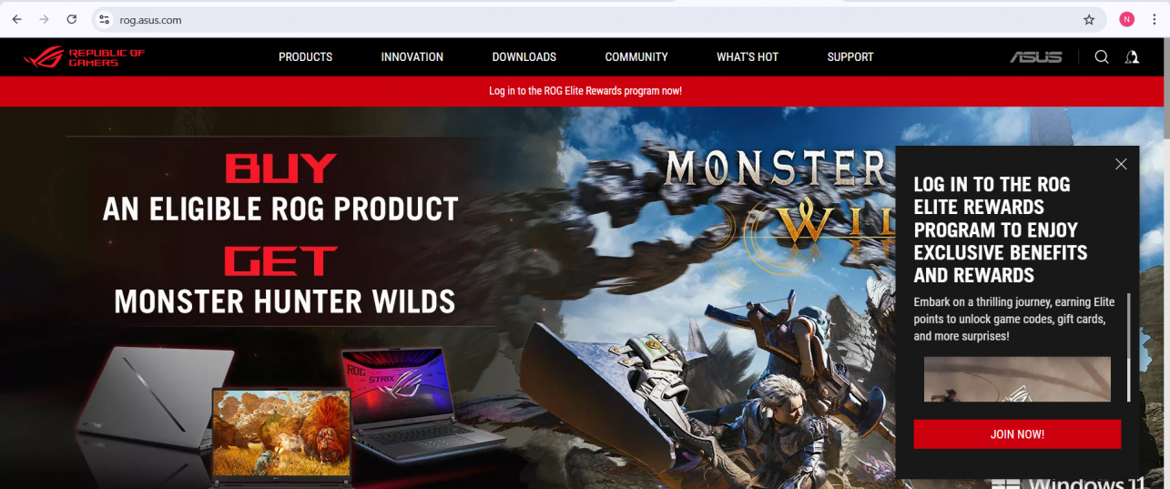 Visit ASUS ROG page