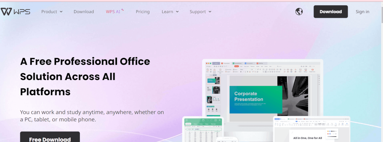 Visit WPS Office website.