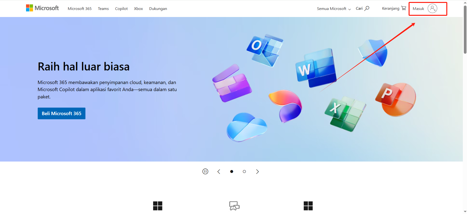 Beranda Microsoft