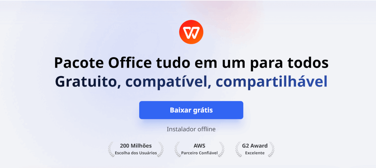página de download do WPS Office