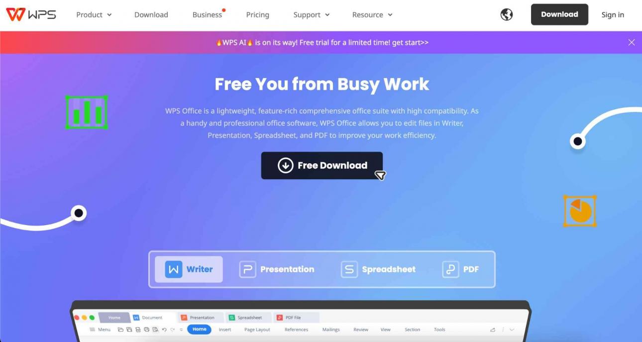 Présentation de WPS Office comme alternative à Excel pour apprendre à créer une liste de produits dans Excel