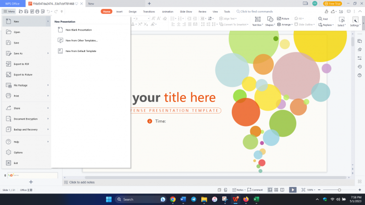 WPS Office new presentation