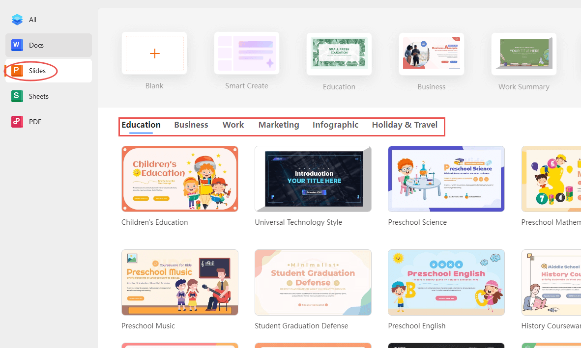 WPS Office: Slides Templates