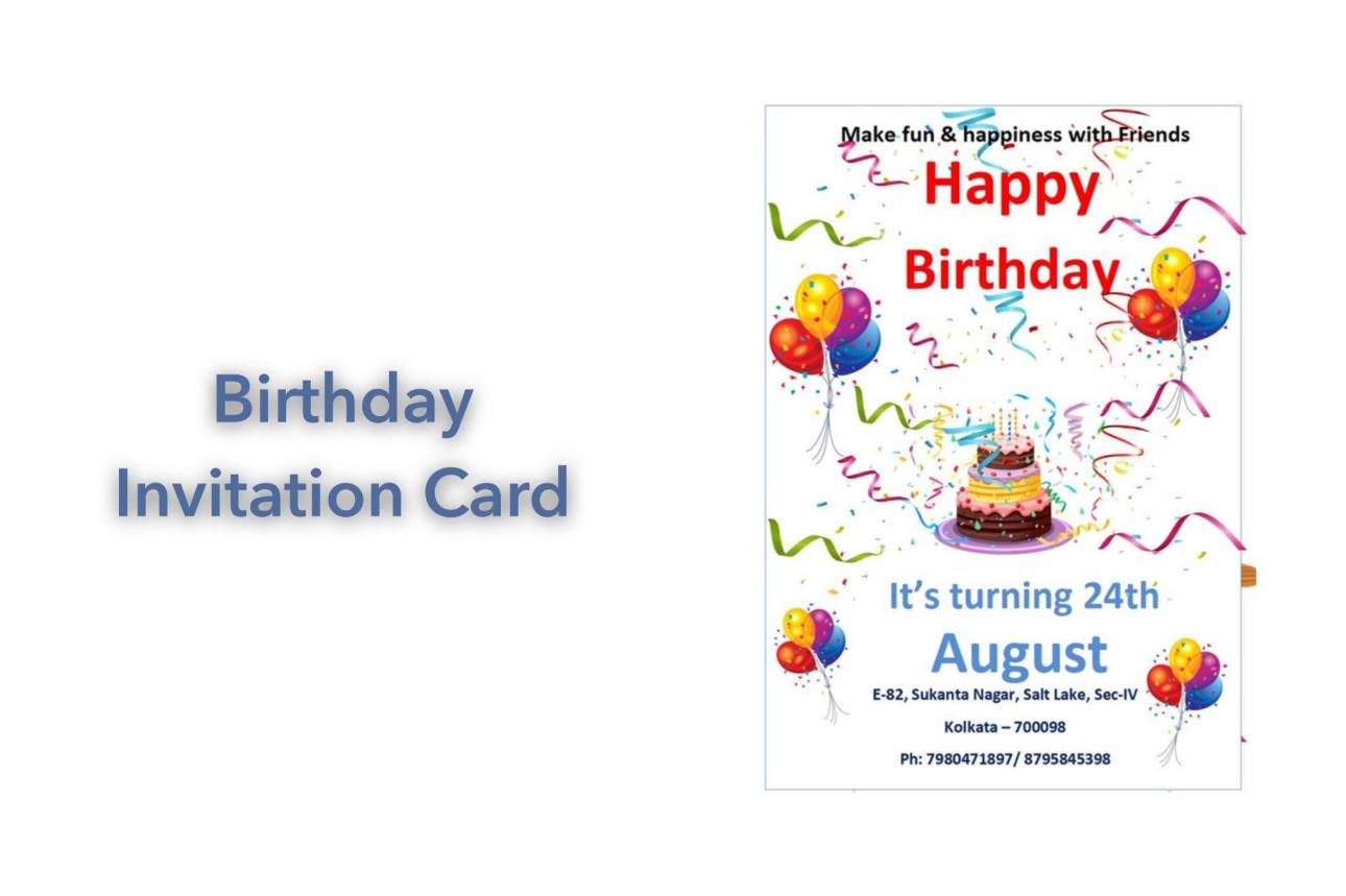 Birthday Invitation Card Template