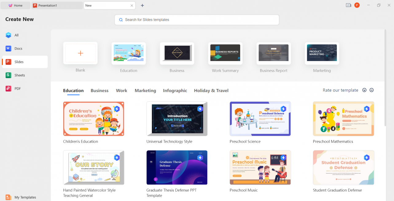 WPS Slides Templates