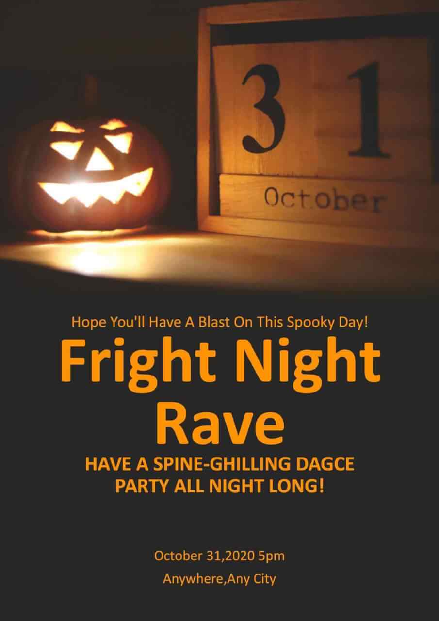 Orange Pumpkin Halloween Poster