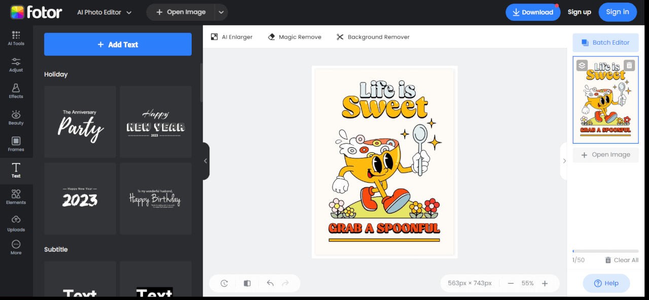 Edit Text on the Image