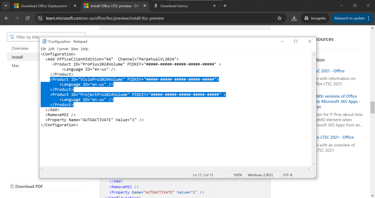 Remove any portion of the code