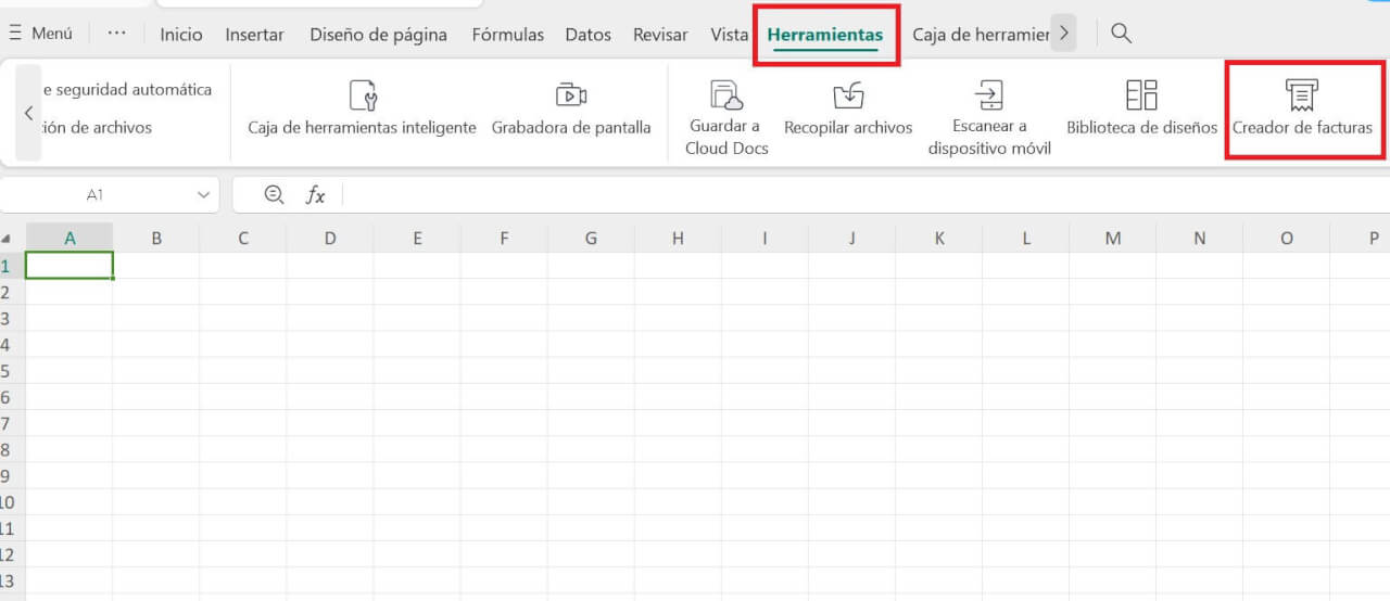 Creador de facturas de WPS Office