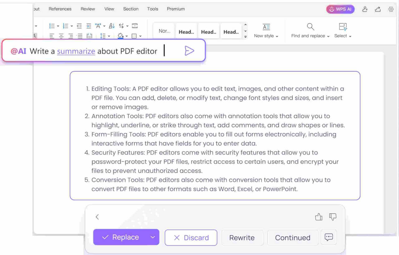 WPS AI Writer