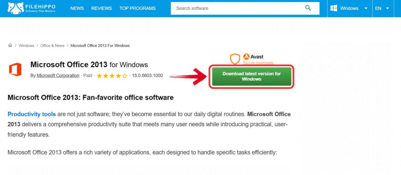 Microsoft Office 2013 Filehippo
