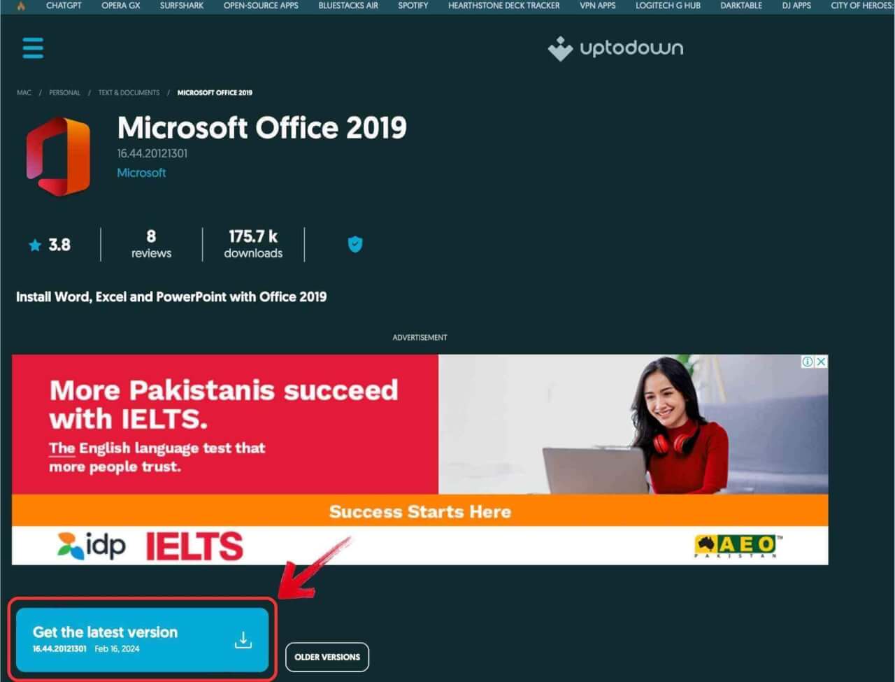 Get the latest version of Microsoft Office 2019