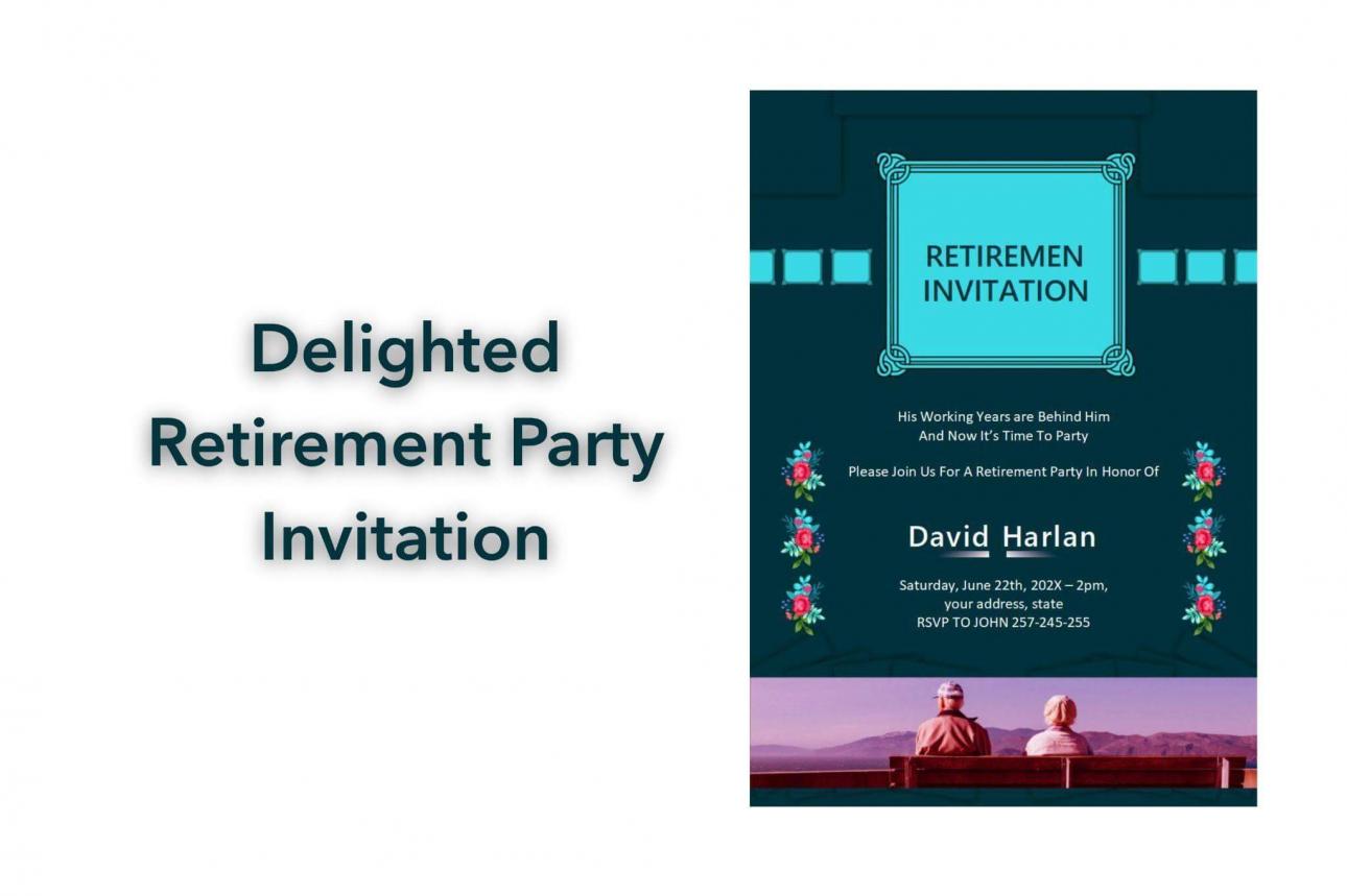 Delighted Retirement Party Invitation Template