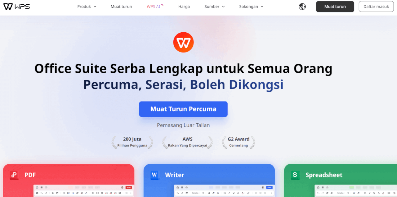 WPS sebagai alternatif pejabat rasmi dalam Excel 365