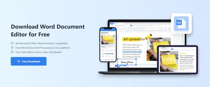  WPS Writer - A free Word editing software