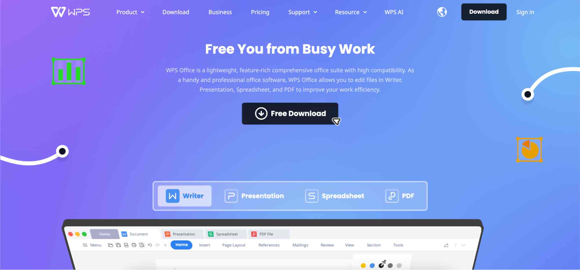 WPS office - offering everything, especially to help you learn how to do mla format