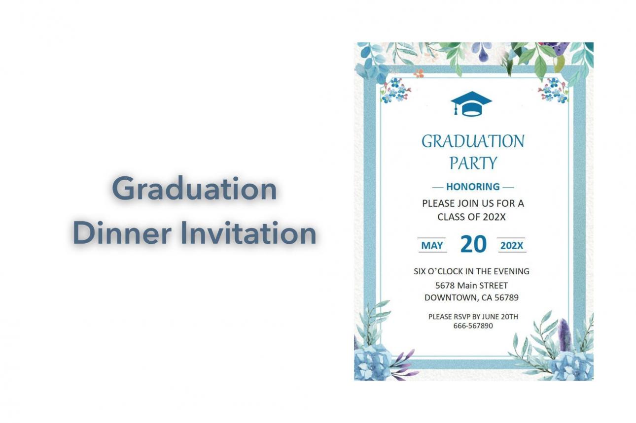 Graduation Dinner Invitation Template
