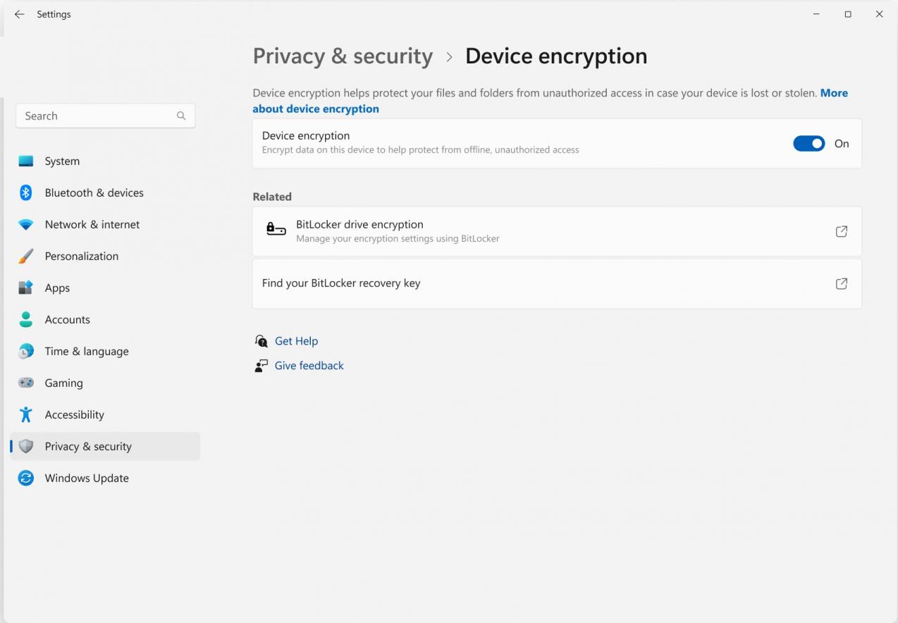 Enhanced Security Feature