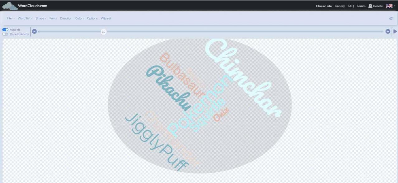 Word Clouds generate a word cloud