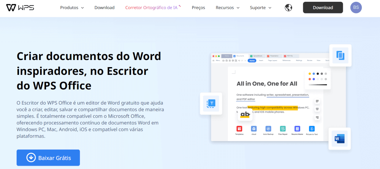 site para baixar o WPS