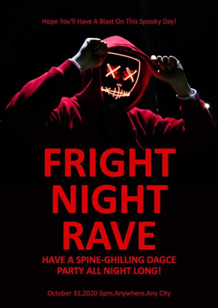 Masked Man Halloween Poster