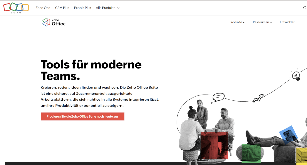 Zoho OfficeSuite Homepage