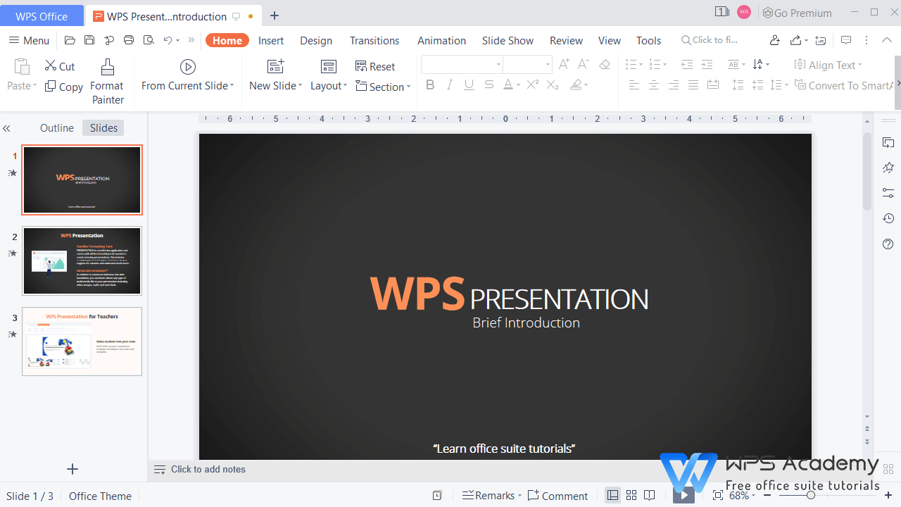 how to make powerpoint presentation in wps