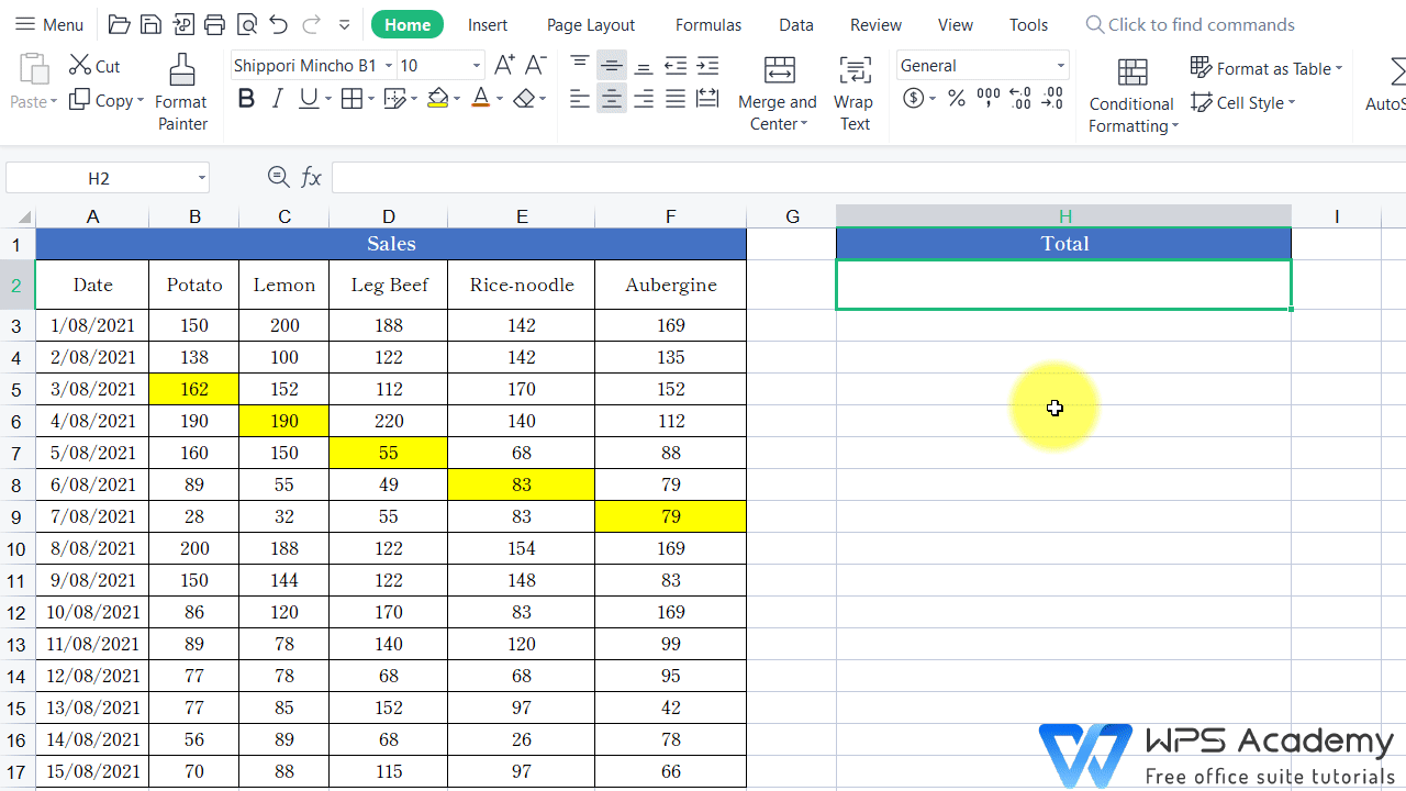 Use SUM function to quickly calculate the sum | WPS Office Academy