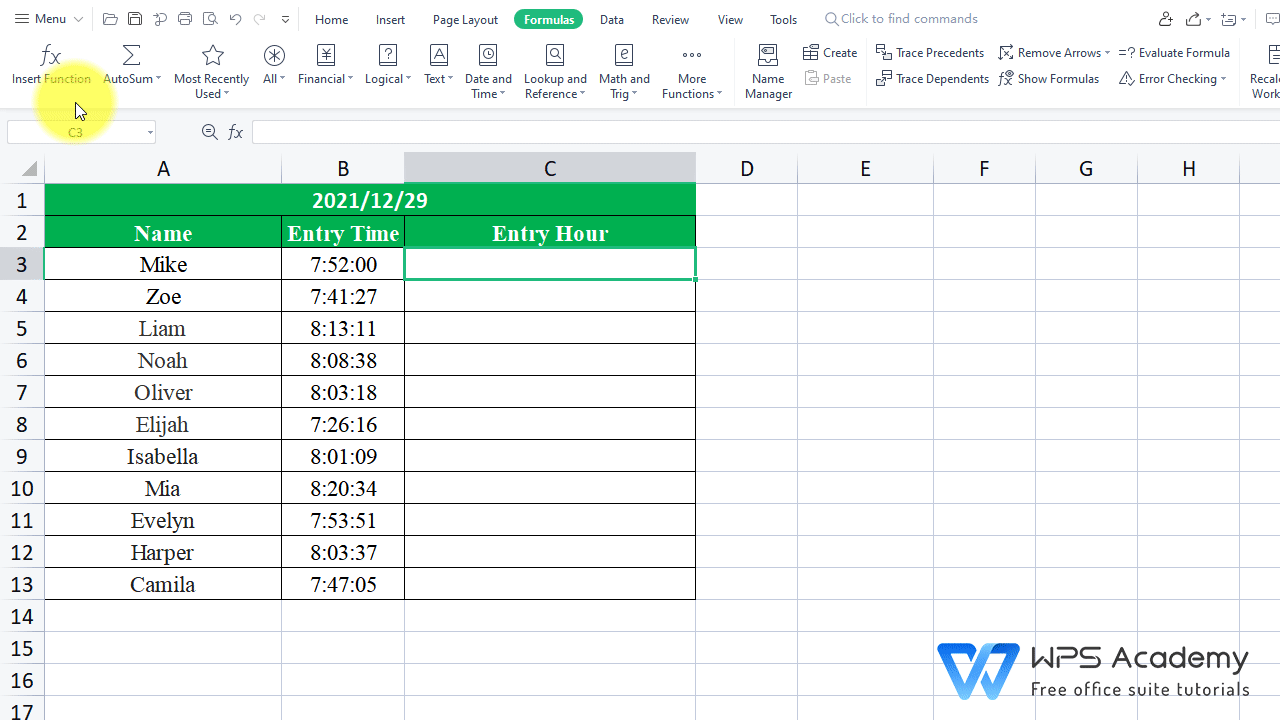 hour function in Excel.gif