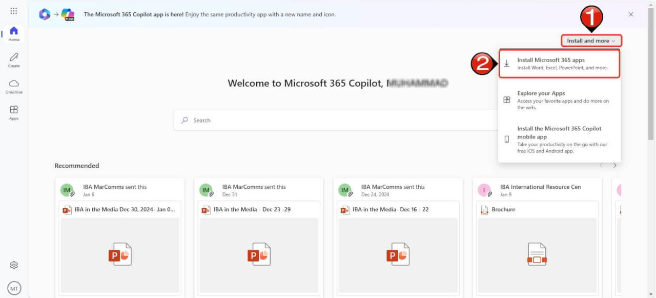 Microsoft Office’i Yükle