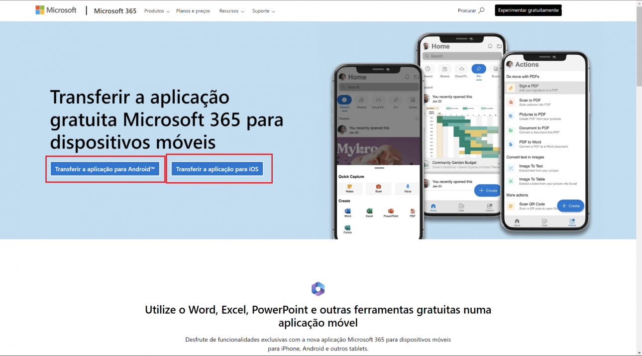 baixar office de estudante