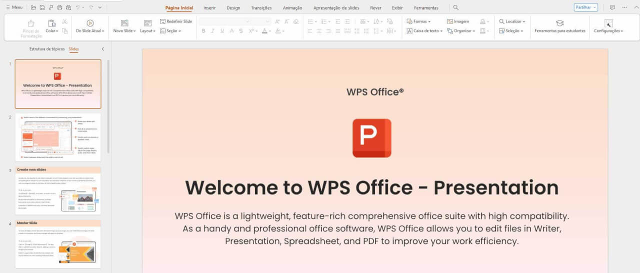 arquivo do Powerpoint no WPS Office