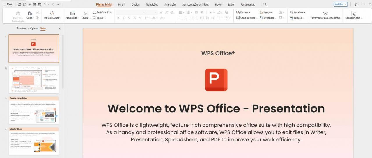 editando apresentação do PowerPoint gratuitamente