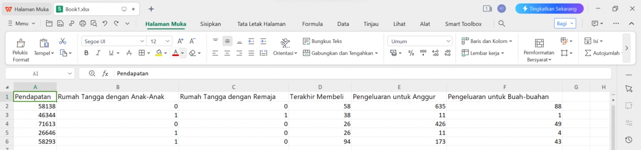 Warna Teks WPS SpreadsheetWarna Teks WPS Spreadsheet