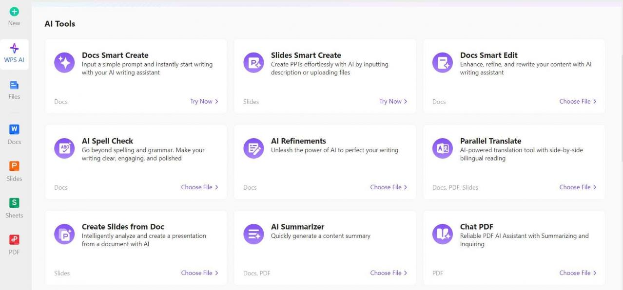 WPS AI Tools