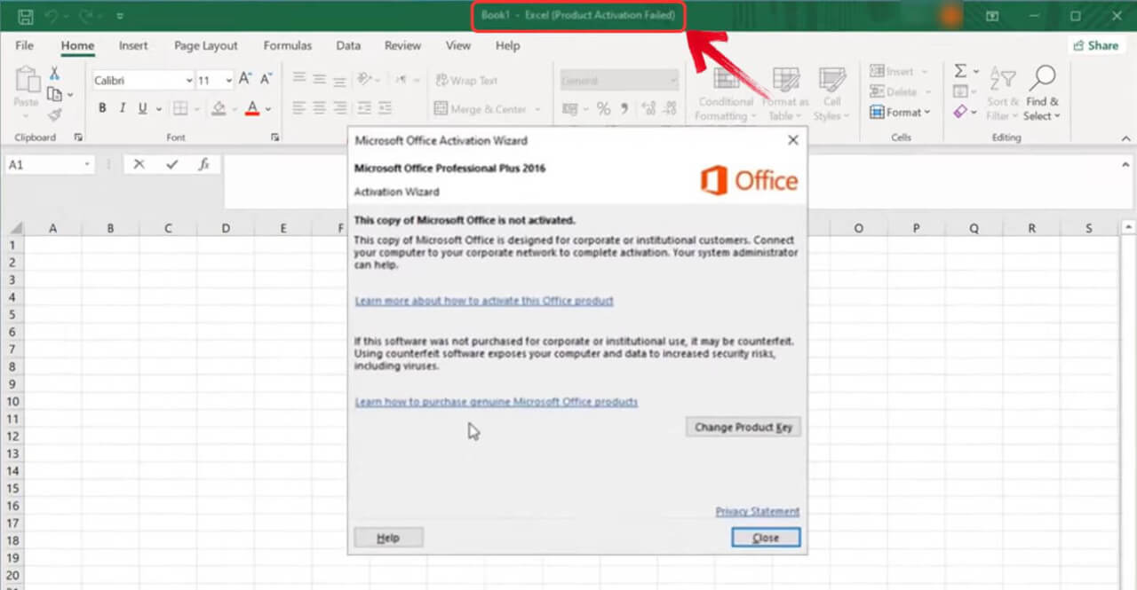 Problèmes courants d'activation de Microsoft Excel