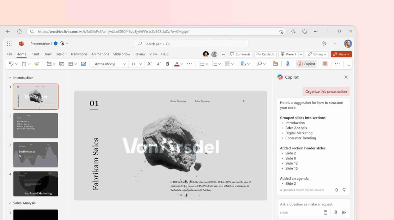 Copilot voor PowerPoint