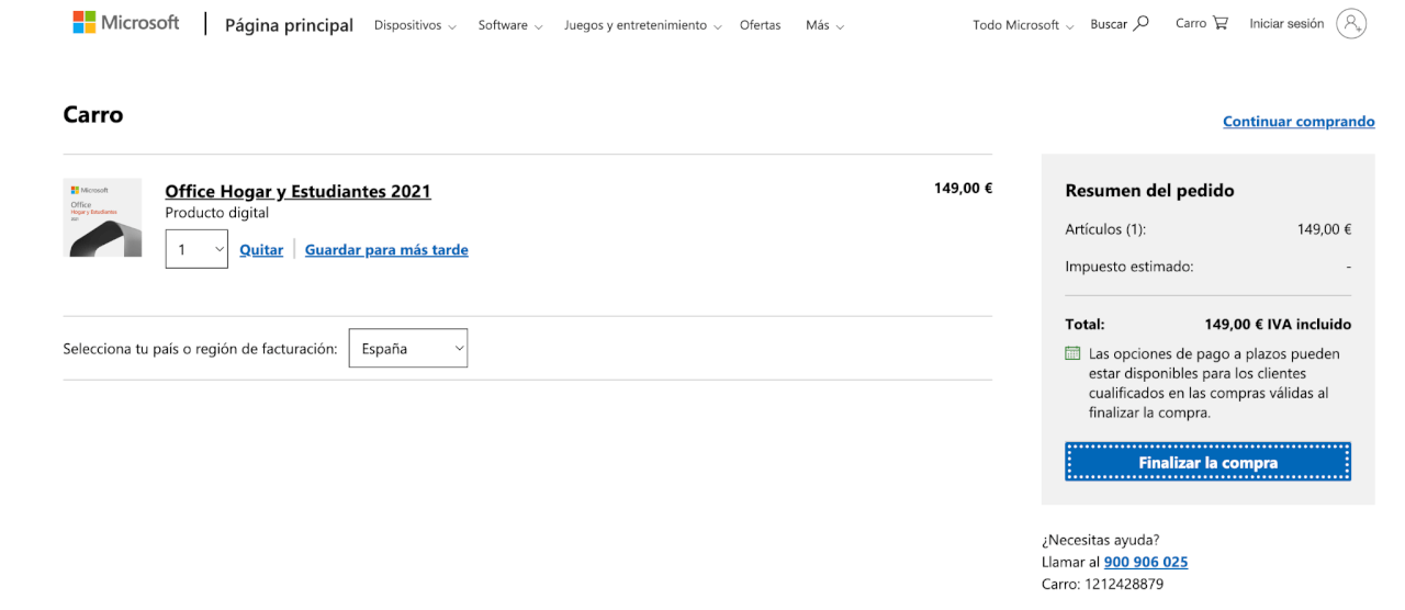 Comprar Office Hogar y Estudiantes 2021