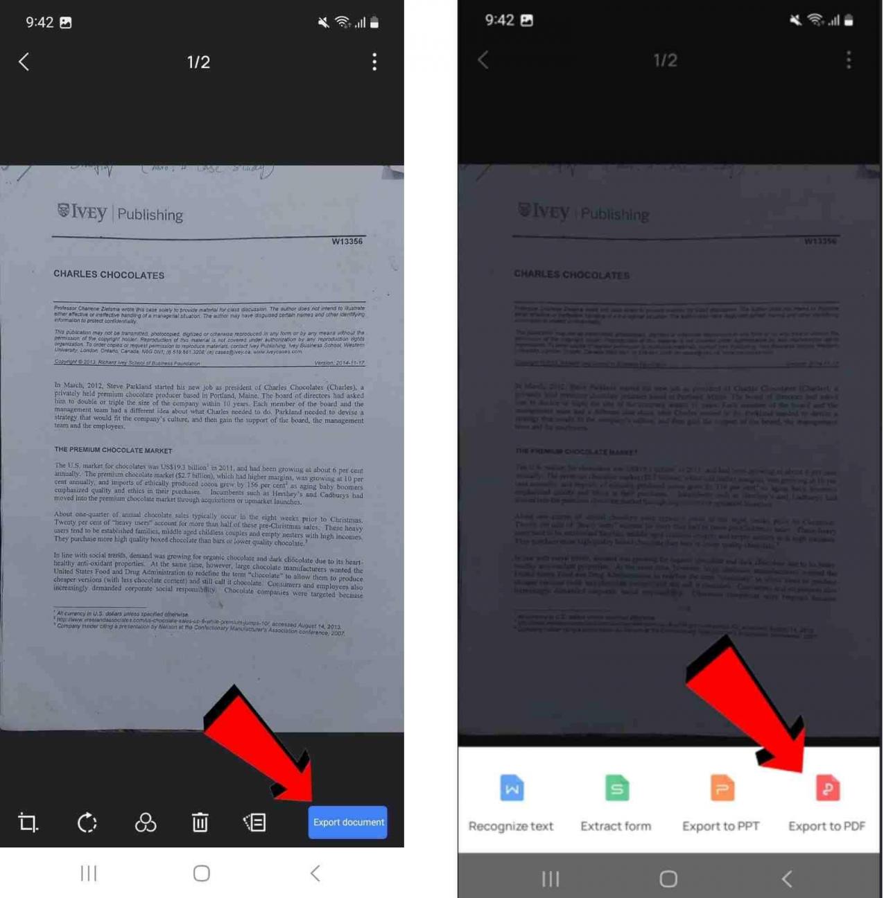 WPS AI Android Export to PDF