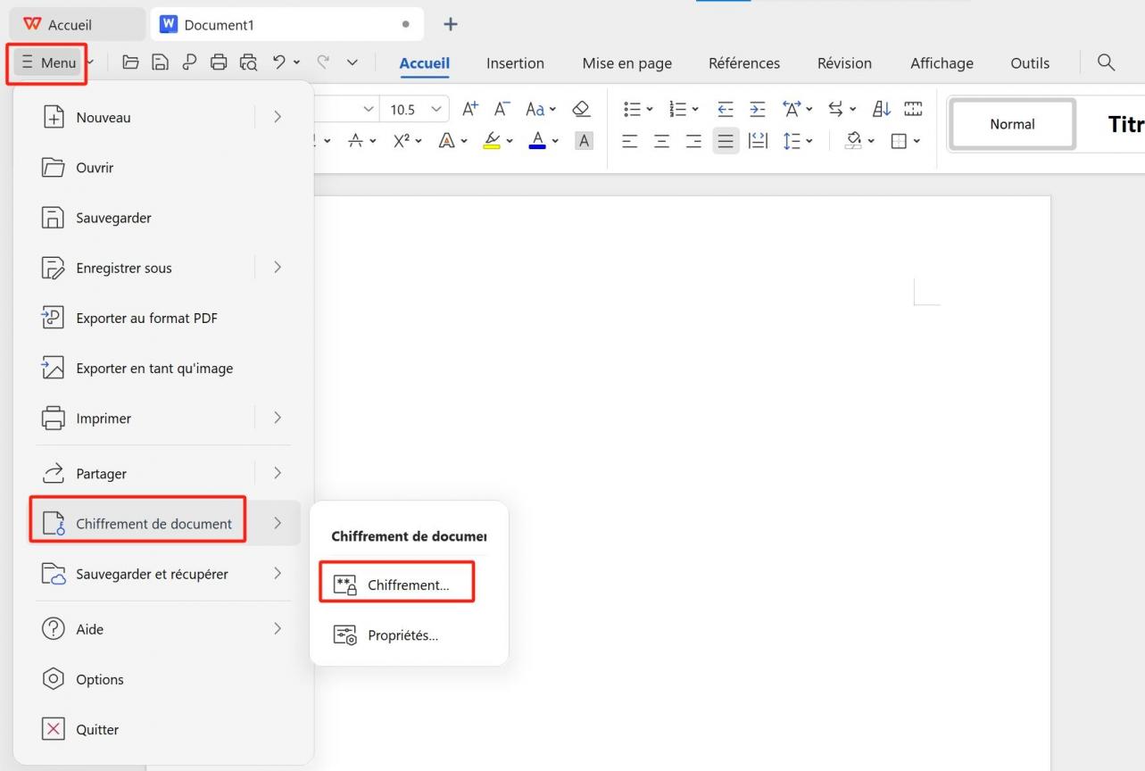 chiffrement des documents
