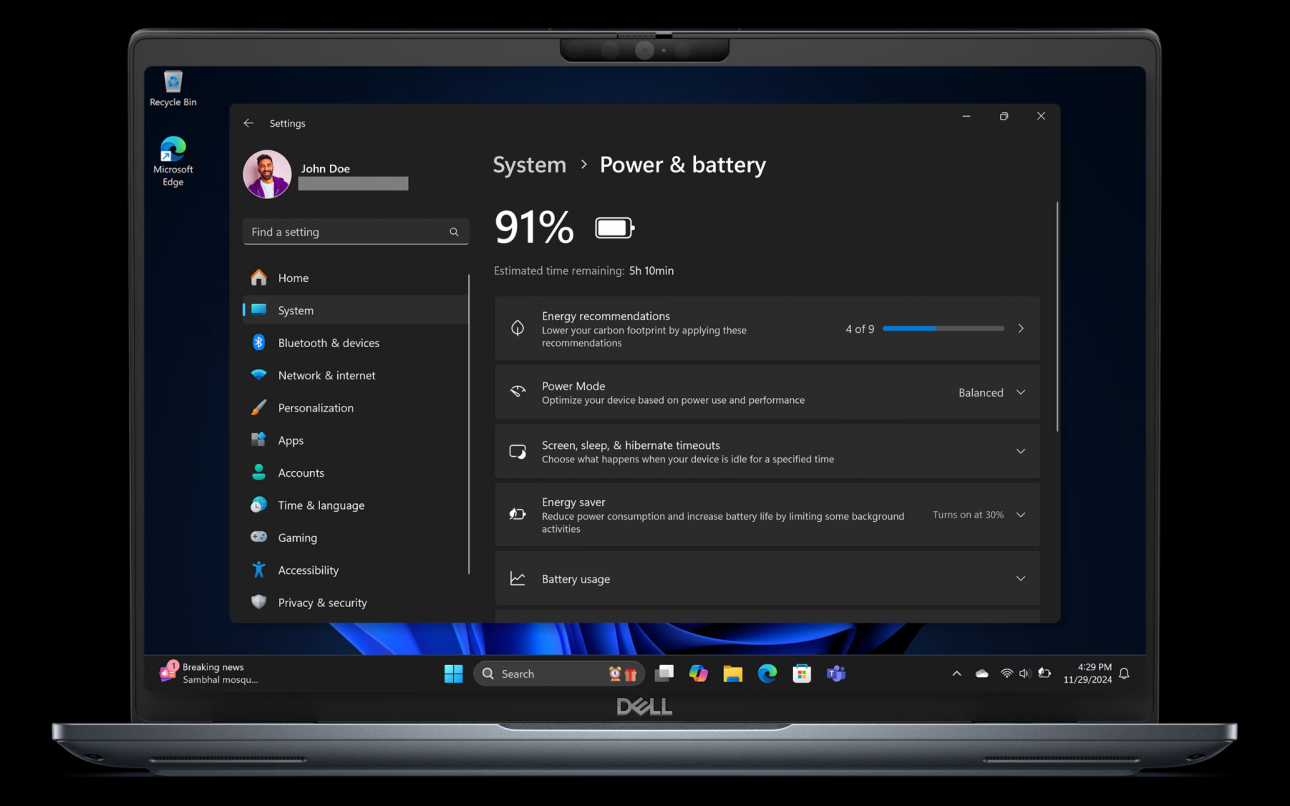 Battery capacity (Wh) to determine laptops' battery life
